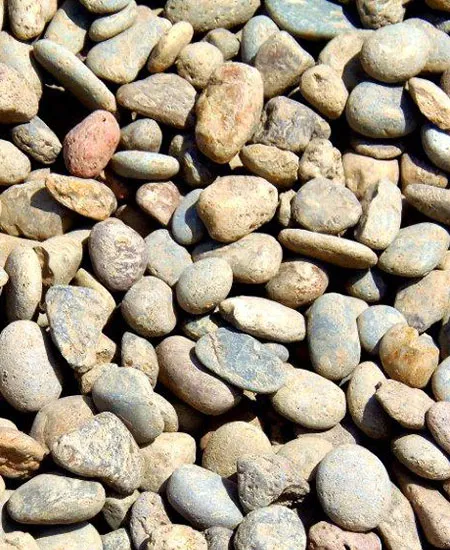 Close-up of pea gravel